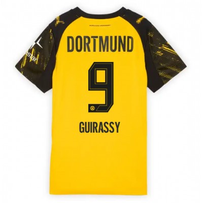 Ženski Nogometni dresi Borussia Dortmund Serhou Guirassy #9 Domači 2025-26 Kratek Rokav Ženski Nogometni dresi Borussia Dortmund Serhou Guirassy #9 Domači 2025-26 Kratek Rokav